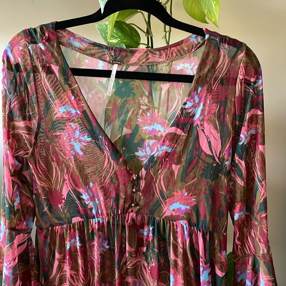 NWOT Free People sheer mini dress - Picture 2 of 6